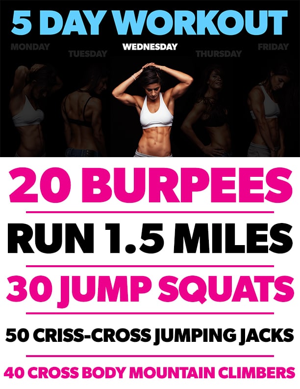 5-day-workout-Wednesday-infographic