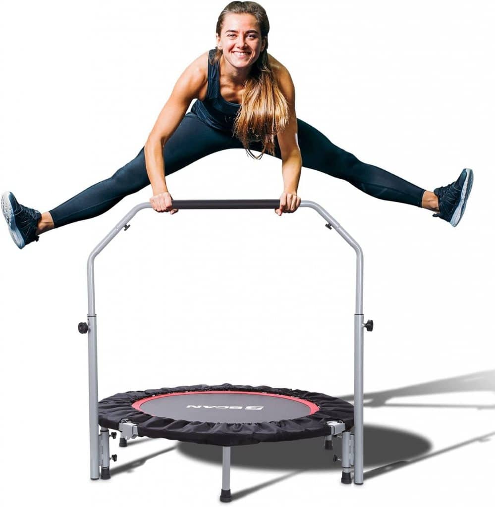 BCAN 40/48" Foldable Mini Trampoline - Mini Trampolines for Exercise