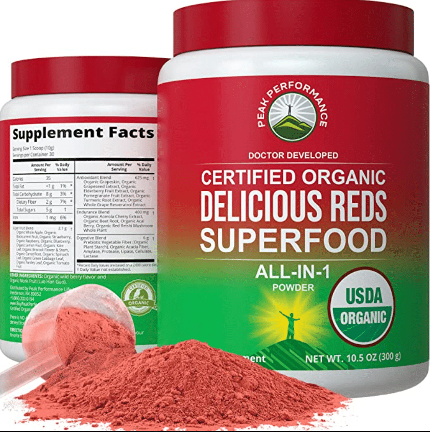 Red Superfood Powders - Peak Performance Organic Reds Superfood Powder